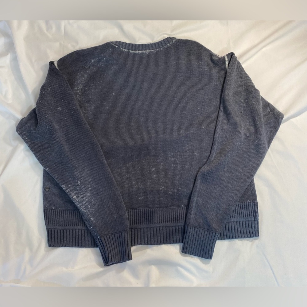 NWOT   Lululemon   Hazy Day Sweater  size 12  shadow blue/almost blue - Picture 10 of 13